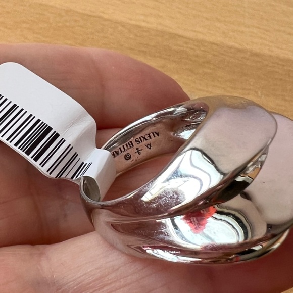 ALEXIS BITTAR FINE COLLECTION 925 STERLING SILVER MARQUIS RIDGED RING BRAND NEW - Picture 15 of 16